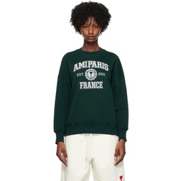 SSENSE Exclusive Green Ami Paris Sweatshirt 231482F098025