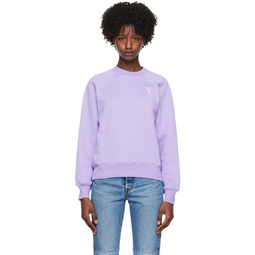 SSENSE Exclusive Purple Ami de Cœur Sweatshirt 231482F098031