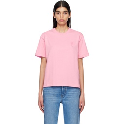 Pink Ami de Cœur T Shirt 231482F110012