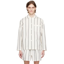 Off White Striped Pyjama Shirt 231482M218000