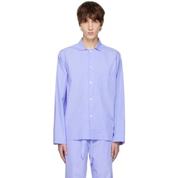 Blue Striped Pyjama Shirt 231482M218011