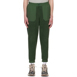 Green Paneled Lounge Pants 231487M190000