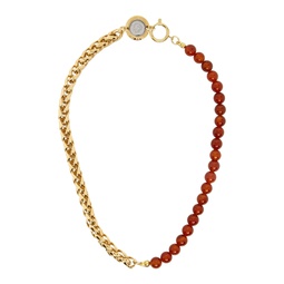 SSENSE Exclusive Gold Beaded Necklace 231490M145029