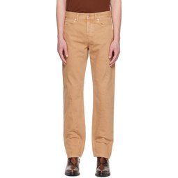 Brown Twisted Jeans 231491M186001