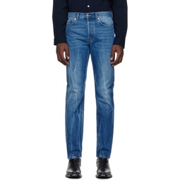 Blue Straight Cut Jeans 231491M186002