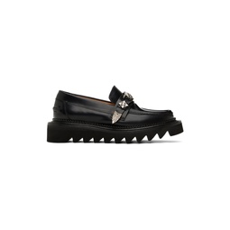 Black Leather Loafers 231492F121010