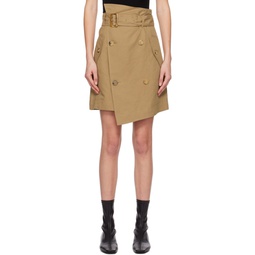 Brown Trench Miniskirt 231520F090004
