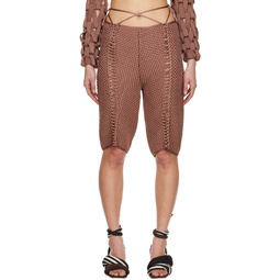 SSENSE Exclusive Brown Weavetied Shorts 231541F088002