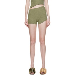 Green Parallel Shorts 231541F088011