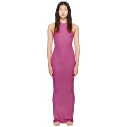 Pink Soft Lounge Shimmer Maxi Dress 231545F055010