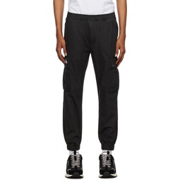 Black Embroidered Cargo Pants 231547M191021