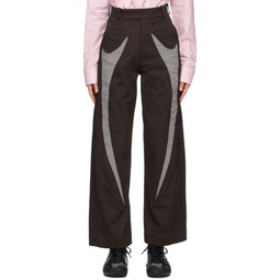 SSENSE Exclusive Black   Gray Sword Trousers 231549F087006