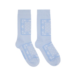 Blue Le Raphia Les Chaussettes Bandana Socks 231553F076047