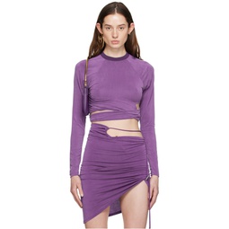 Purple Le T Shirt Espelho Long Sleeve T Shirt 231553F110047