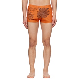 Orange Le Raphia Le Short De Bain Swim Shorts 231553M208000