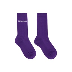 Purple Les Chaussettes Jacquemus Socks 231553M220005