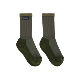 Khaki Les Chaussettes A LEnvers Socks 231553M220012