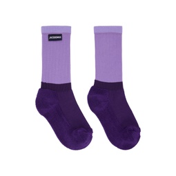 Purple Le Raphia Les Chaussettes A LEnvers Socks 231553M220013