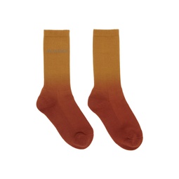 Orange   Tan Les Chaussettes Moisson Socks 231553M220019