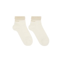White   Beige Le Raphia Les Chaussettes Cuca Socks 231553M220026