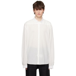 White Jacquard Shirt 231579M192007