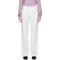 White Scarly Trousers 231600F087002