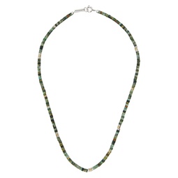 Green   Blue Beaded Necklace 231600M145007