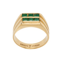 Gold   Green Stone Ring 231600M147012