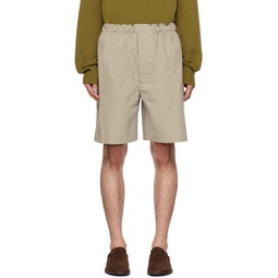 Taupe Oversized Shorts 231601M193001