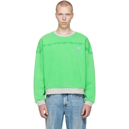 Green Relaxed Sweatshirt 231603M204002