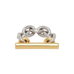 Gold   Silver XL Link Chain Ring 231605F024002