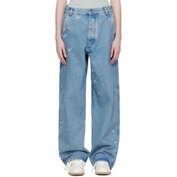 Blue Tapered Jeans 231607F069020
