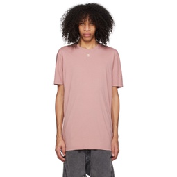 Pink Garment Dyed T Shirt 231610M213013
