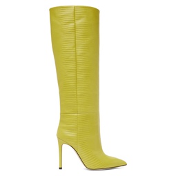 Yellow Stiletto Boots 231616F115025