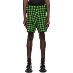 Black   Green Diego Shorts 231637M193006