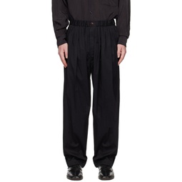 Black Pleated Trousers 231646M191020