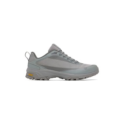 Gray Lace Up Sneakers 231646M237001