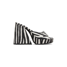 Black   White Slice Heeled Sandals 231708F125002