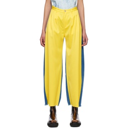 Blue   Yellow Boyfriend Trousers 231714F087000