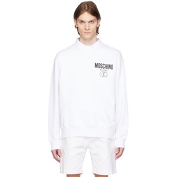 White Printed Sweatshirt 231720M204003