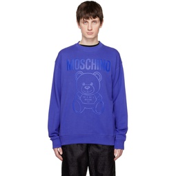 Blue Teddy Bear Sweatshirt 231720M204010
