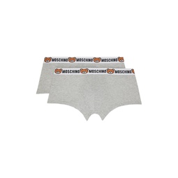 Two Pack Gray Boxers 231720M216000