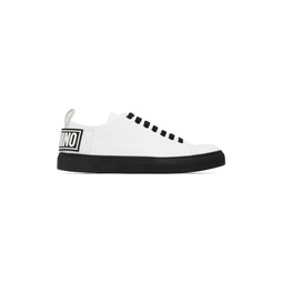 White Embossed Sneakers 231720M237021