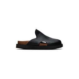 Black Paneled Sandals 231731F121005