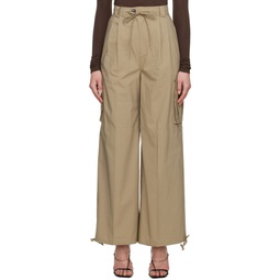 Taupe String Cargo Trousers 231732F087004