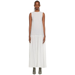 White Pascal Sleeveless Maxi Dress 231746F055012