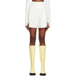 White Clemence Tailored Shorts 231746F088000