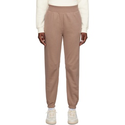 Taupe Embroidered Lounge Pants 231749F086006