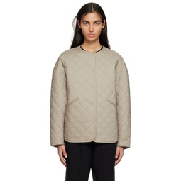 Khaki Quilted Jacket 231771F061002