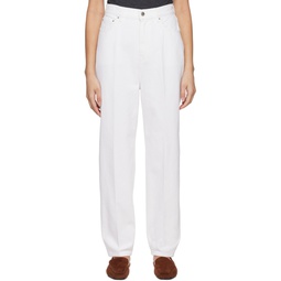 White Tapered Jeans 231771F069011